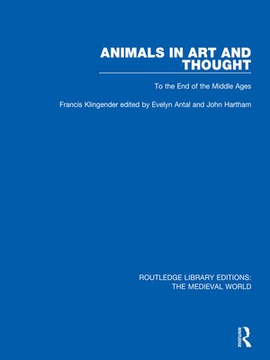cover image of Animals in Art and Thought